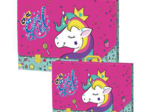 VALIGETTA P/DISEGNI 27X38X8 UNICORNO FUCSIA 49361