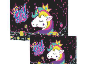 VALIGETTA P/DISEGNI 27X38X8 UNICORNO NERO 49361