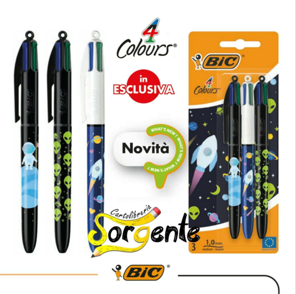 BLISTER PENNA BIC 4 COLORI SPACE