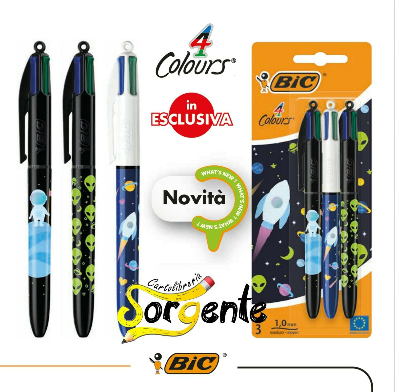 BLISTER PENNA BIC 4 COLORI SPACE – Foto Digital Salerno