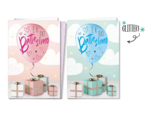 BIGLIETTO BATTESIMO PALLONCINO