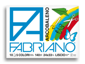 ALBUM FABRIANO 24x33 COLORATO ARCOBALENO 10FF