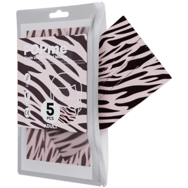 MASCHERINA POP ME PINK ZEBRA CONF. 5 PZ