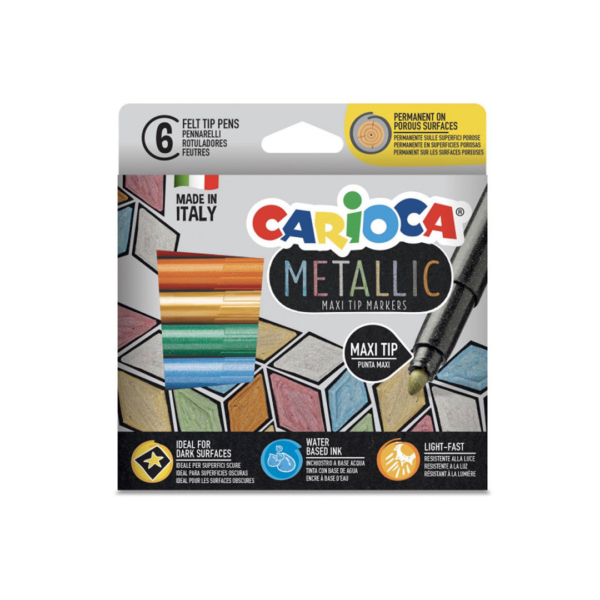 CARIOCA METALLIC MAXI TIP MARKERS