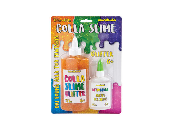 COLLA SLIME GLITTER 177ML + ATTIVATORE 60ML C.BOOK