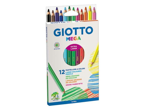 PASTELLI GIOTTO MEGA PZ.12 5.5MM