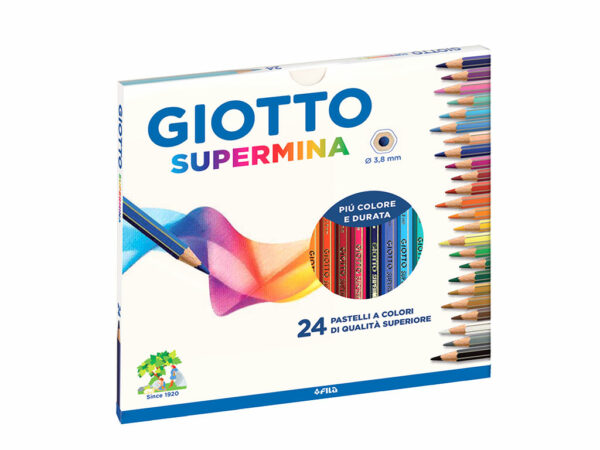 PASTELLI GIOTTO SUPERMINA 24 COLORI 3,8mm