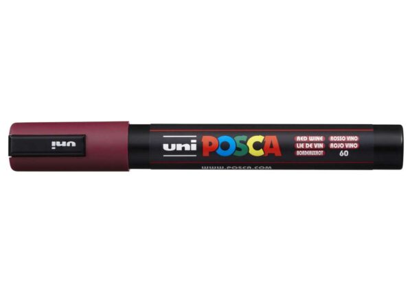 UNI POSCA P/MEDIA 5M 60-ROSSO VINO