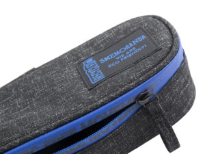 ASTUCCIO OVALE INDIAN OC NERO ZIP BLU SMEMO RE-GENERATION