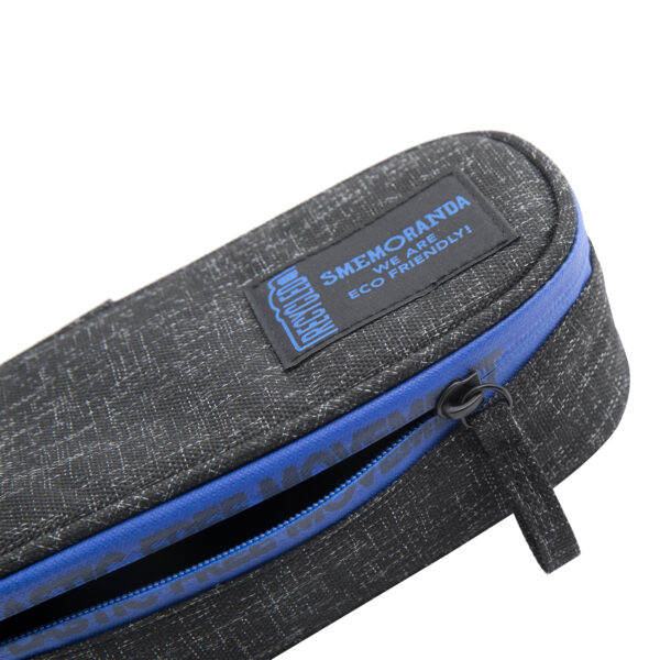 ASTUCCIO OVALE INDIAN OC NERO ZIP BLU SMEMO RE-GENERATION