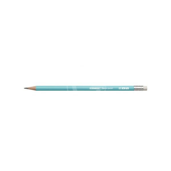 MATITA CON GOMMA STABILO SWANO PASTEL HB CELESTE