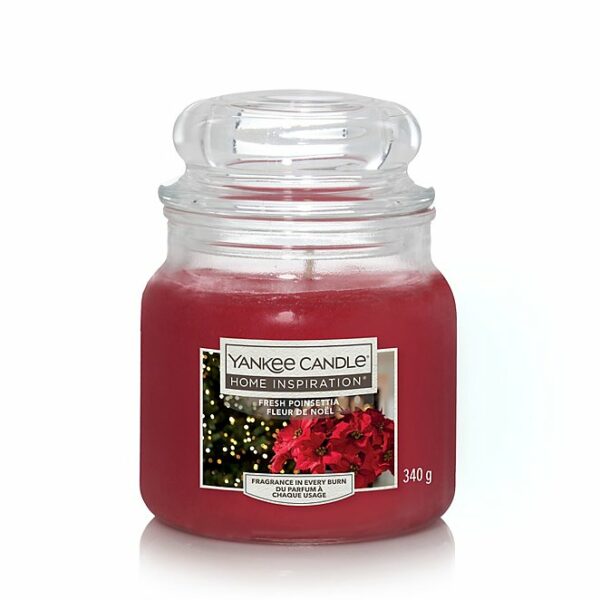 FRESH POINSETTIA MEDIUM JAR YANKEE CANDLE