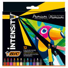 PASTELLI BIC INTENSITY PREMIUM COLOURING FELT PENS 12PZ