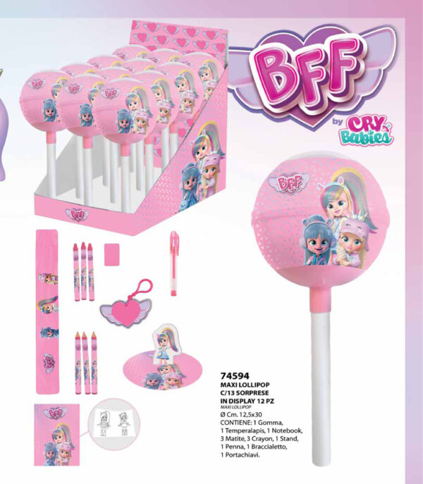 MAXI LOLLIPOP C/SORPRESA BFF CRY BABIES 74594